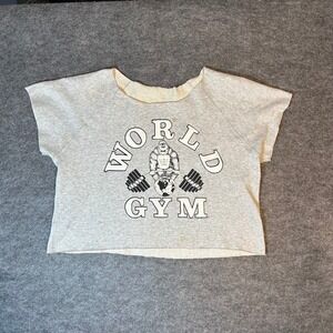 Rare 1992 World Gym Ape Crewneck Cutoff Sweatshirt Men's Sz XL Gymwear